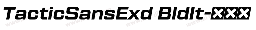 TacticSansExd BldIt字体转换